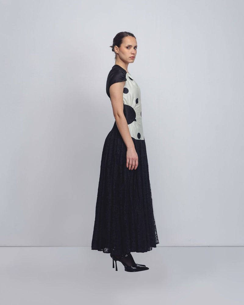 Zellus Dress - Off White + Black Buy Zellus Dress - Off White + Black from C&W | Dresses for Women by Leh Studios in black color for women in Singapore