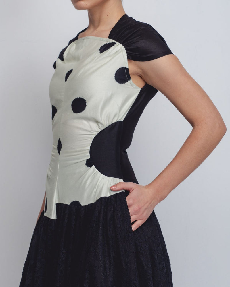 Zellus Dress - Off White + Black Buy Zellus Dress - Off White + Black from C&W | Dresses for Women by Leh Studios in black color for women in Singapore