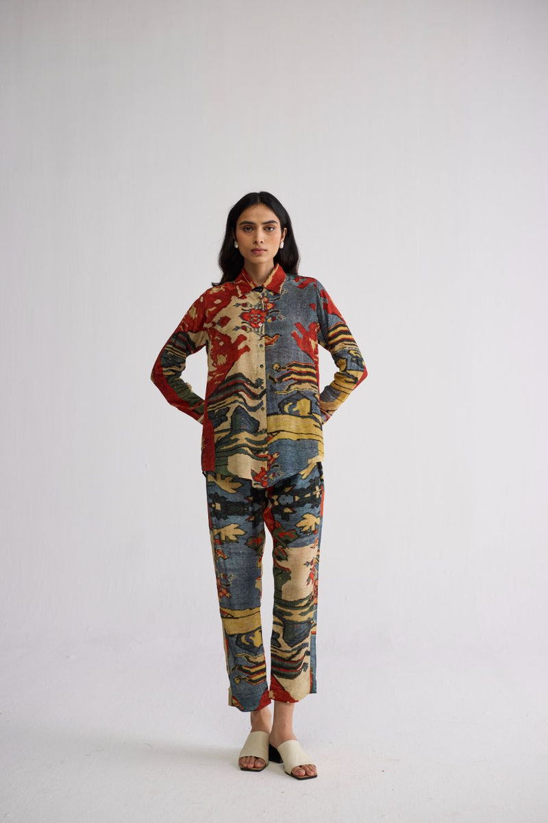 ALO CO-ORD SET crepe co-ord set by YAM in multicolor for women in Singapore