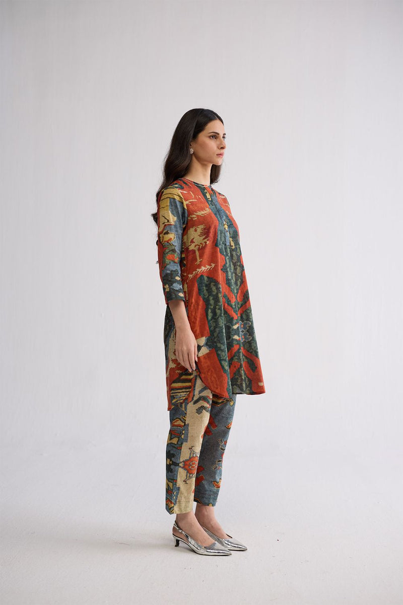 ALO SHORT KURTA SET cotton cambric kurta/kurta set by YAM in multicolor for women in Singapore