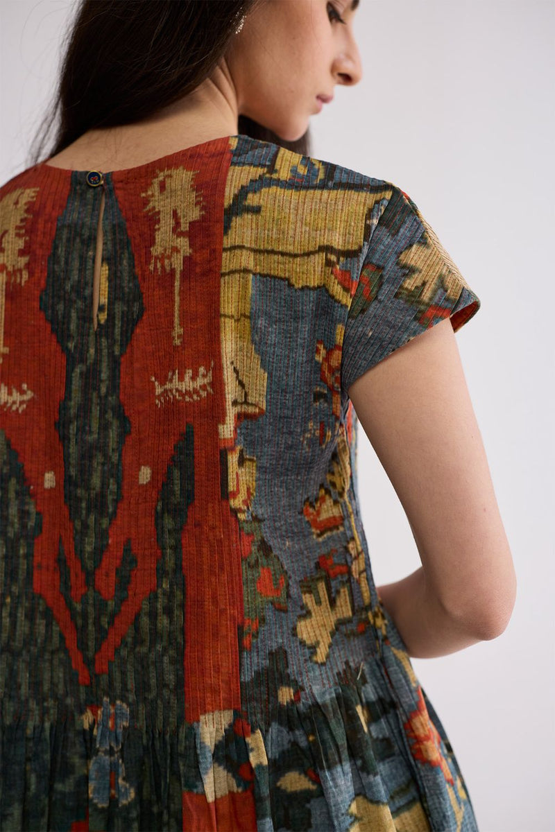 ALO COTTON PINTUCKS DRESS cotton cambric dress by YAM in multicolor for women in Singapore
