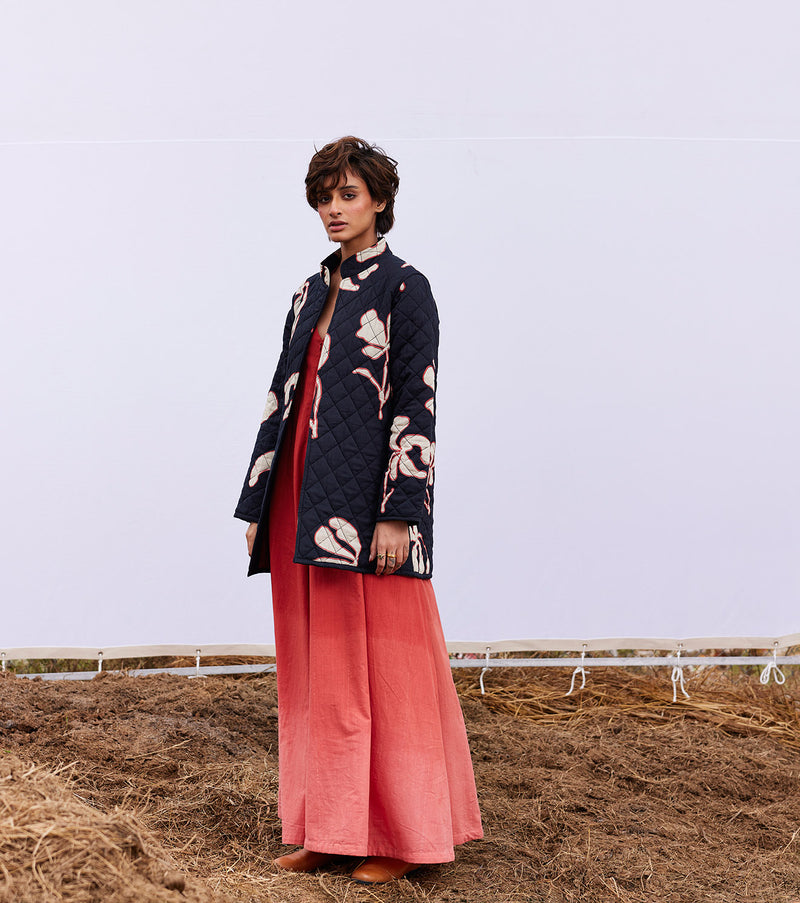 Ash jacket cotton by Khara Kapas in black for women in Singapore