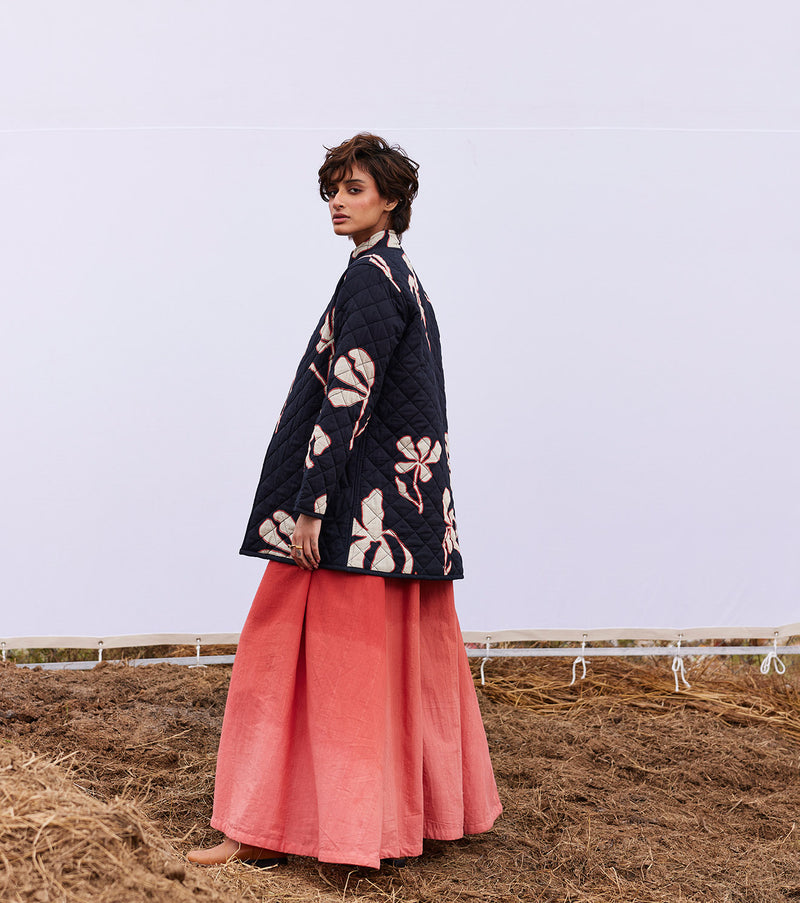 Ash jacket cotton by Khara Kapas in black for women in Singapore