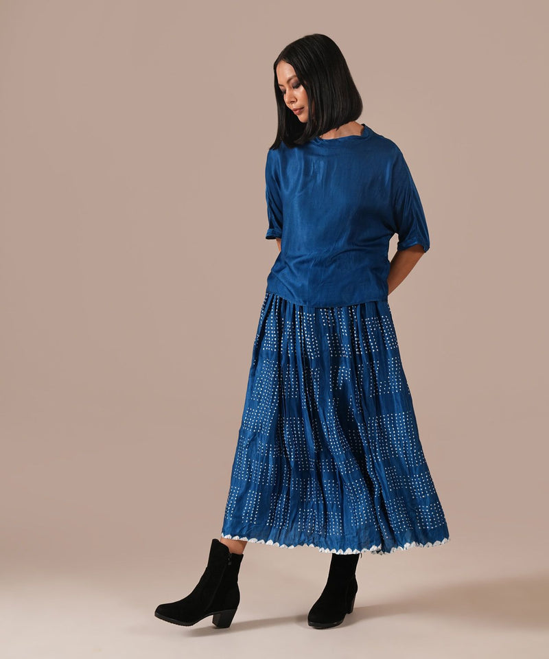 AUTUMN BREEZE SET silk Buy AUTUMN BREEZE SET from C&W | Co-Ord Sets for Women by Indigo Dreams in blue color for women in Singapore