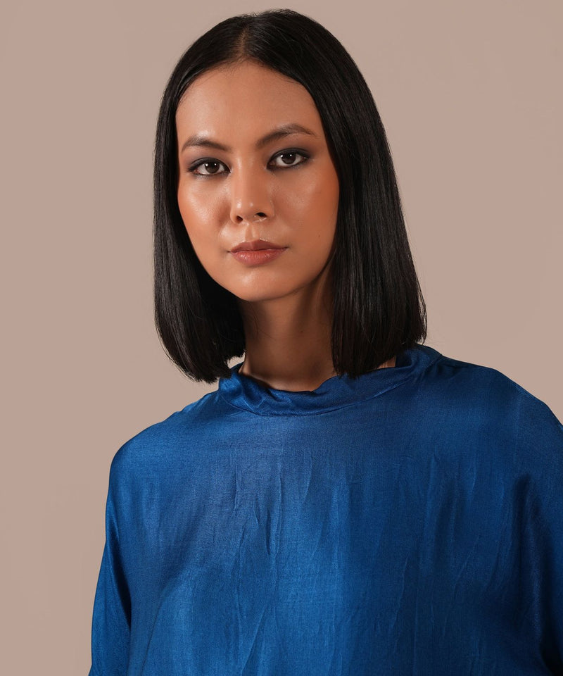 AUTUMN BREEZE SET silk Buy AUTUMN BREEZE SET from C&W | Co-Ord Sets for Women by Indigo Dreams in blue color for women in Singapore