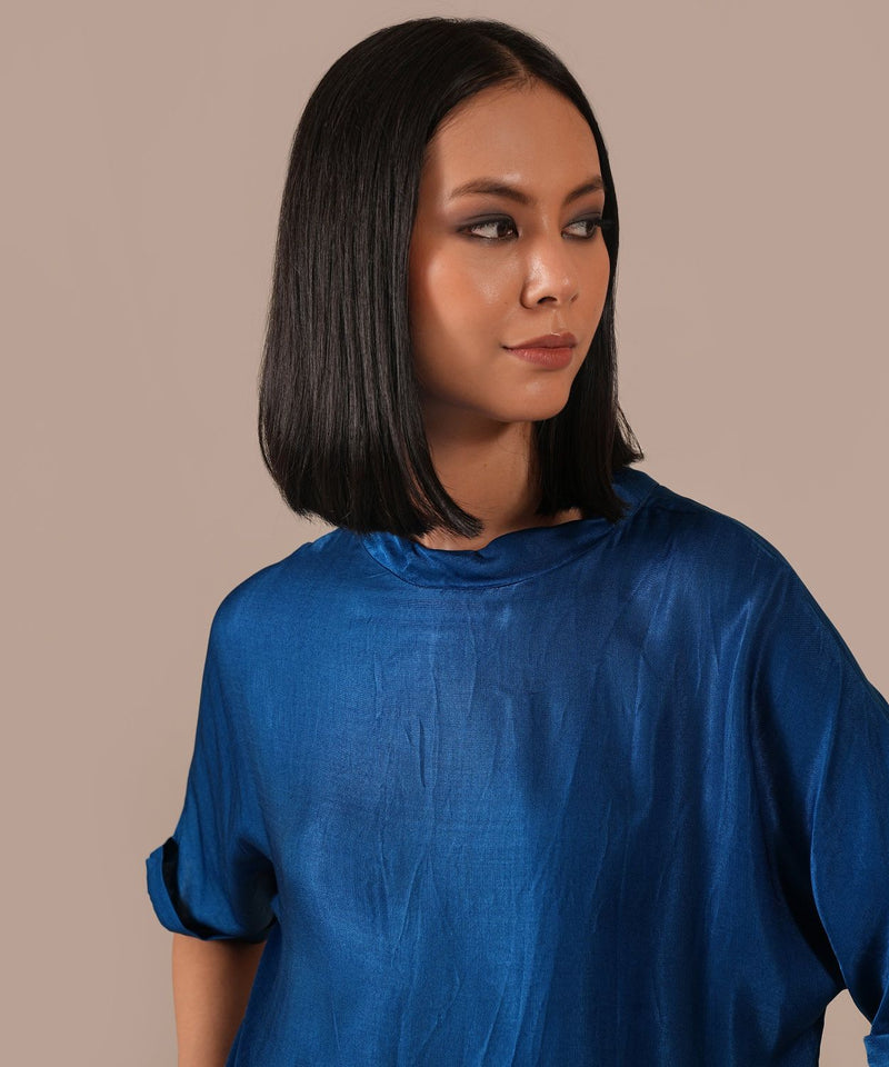 AUTUMN BREEZE SET silk Buy AUTUMN BREEZE SET from C&W | Co-Ord Sets for Women by Indigo Dreams in blue color for women in Singapore