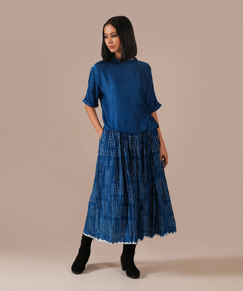 AUTUMN BREEZE SET silk Buy AUTUMN BREEZE SET from C&W | Co-Ord Sets for Women by Indigo Dreams in blue color for women in Singapore