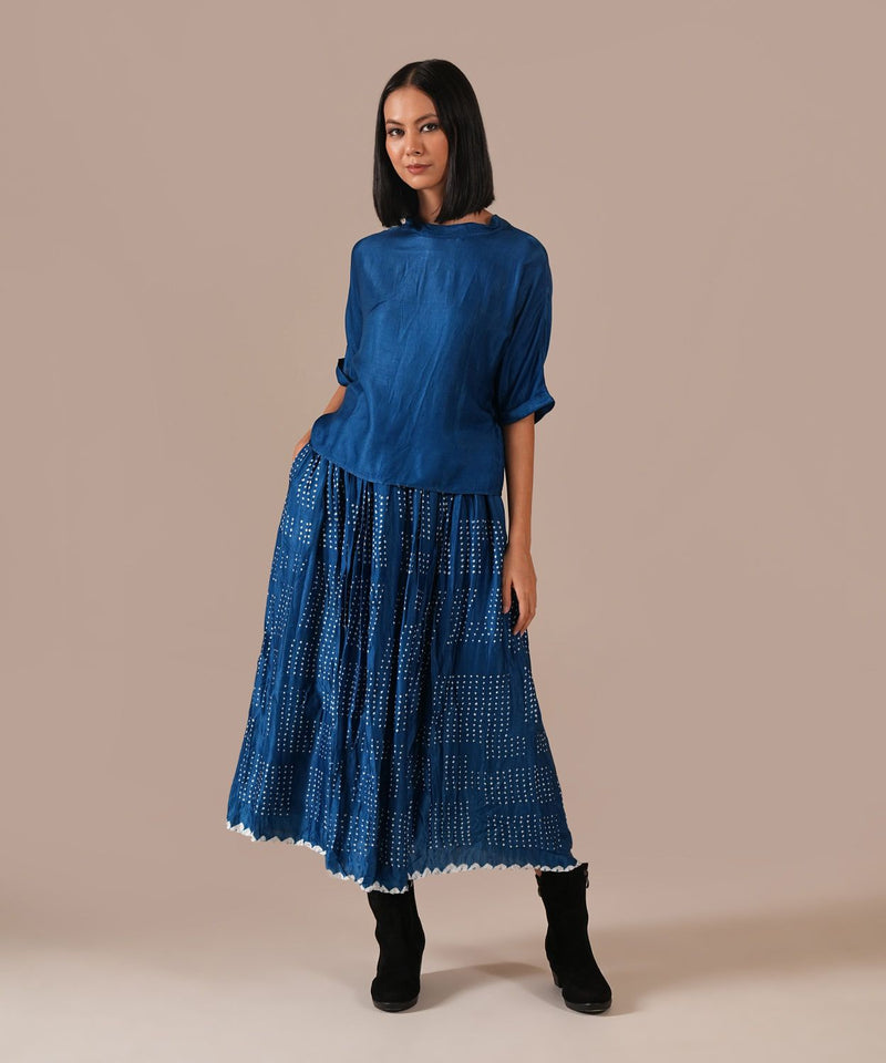 AUTUMN BREEZE SET silk Buy AUTUMN BREEZE SET from C&W | Co-Ord Sets for Women by Indigo Dreams in blue color for women in Singapore