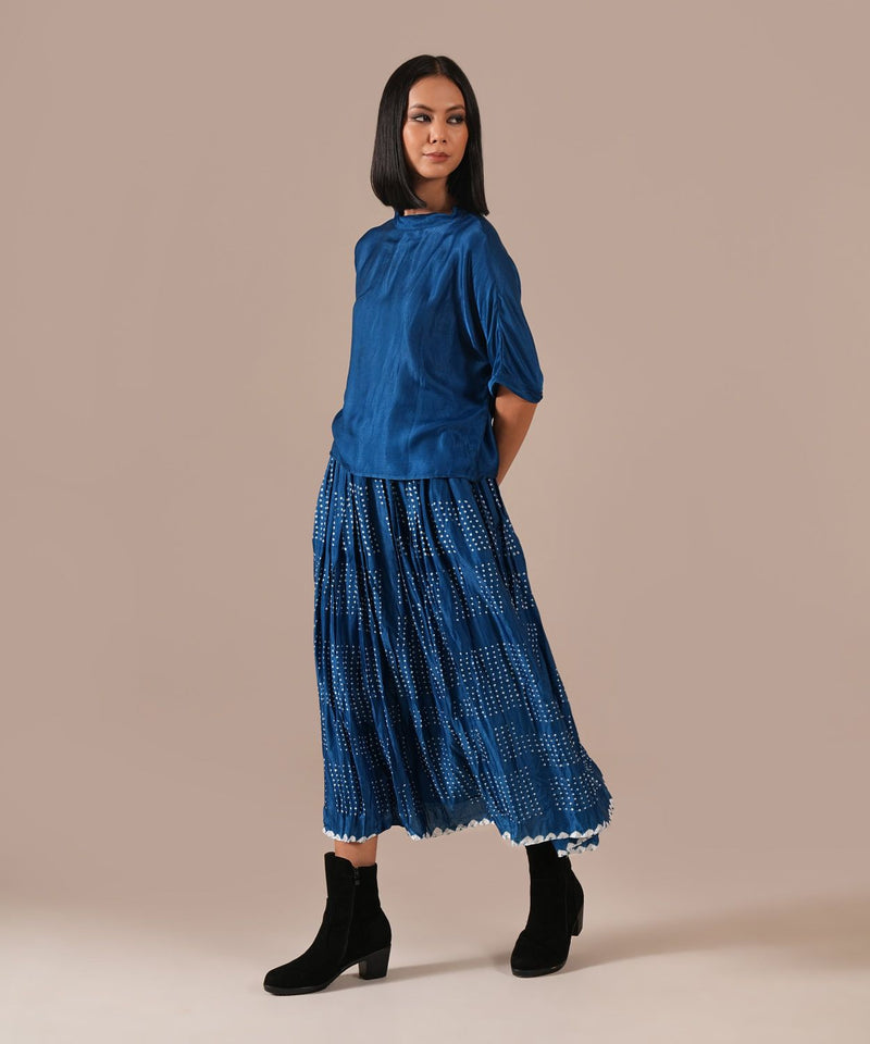 AUTUMN BREEZE SET silk Buy AUTUMN BREEZE SET from C&W | Co-Ord Sets for Women by Indigo Dreams in blue color for women in Singapore