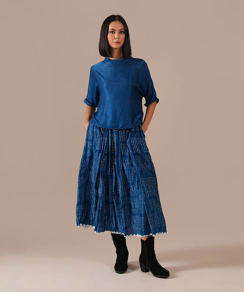 AUTUMN BREEZE SET silk Buy AUTUMN BREEZE SET from C&W | Co-Ord Sets for Women by Indigo Dreams in blue color for women in Singapore