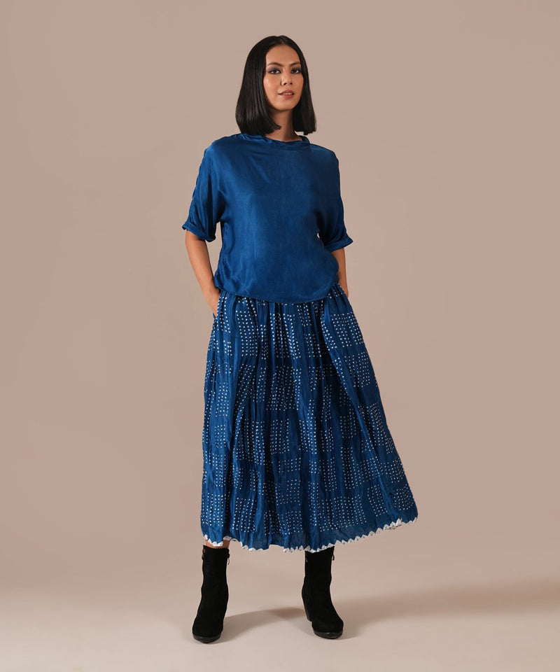 AUTUMN BREEZE SET silk Buy AUTUMN BREEZE SET from C&W | Co-Ord Sets for Women by Indigo Dreams in blue color for women in Singapore