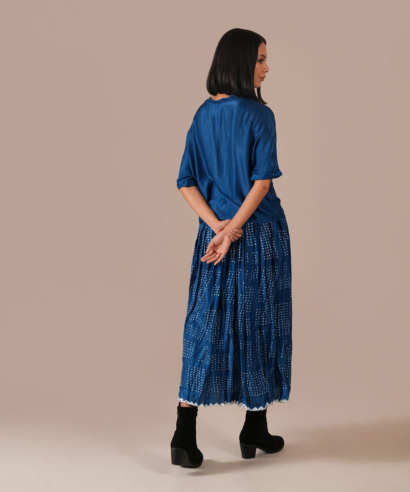 AUTUMN BREEZE SET silk Buy AUTUMN BREEZE SET from C&W | Co-Ord Sets for Women by Indigo Dreams in blue color for women in Singapore