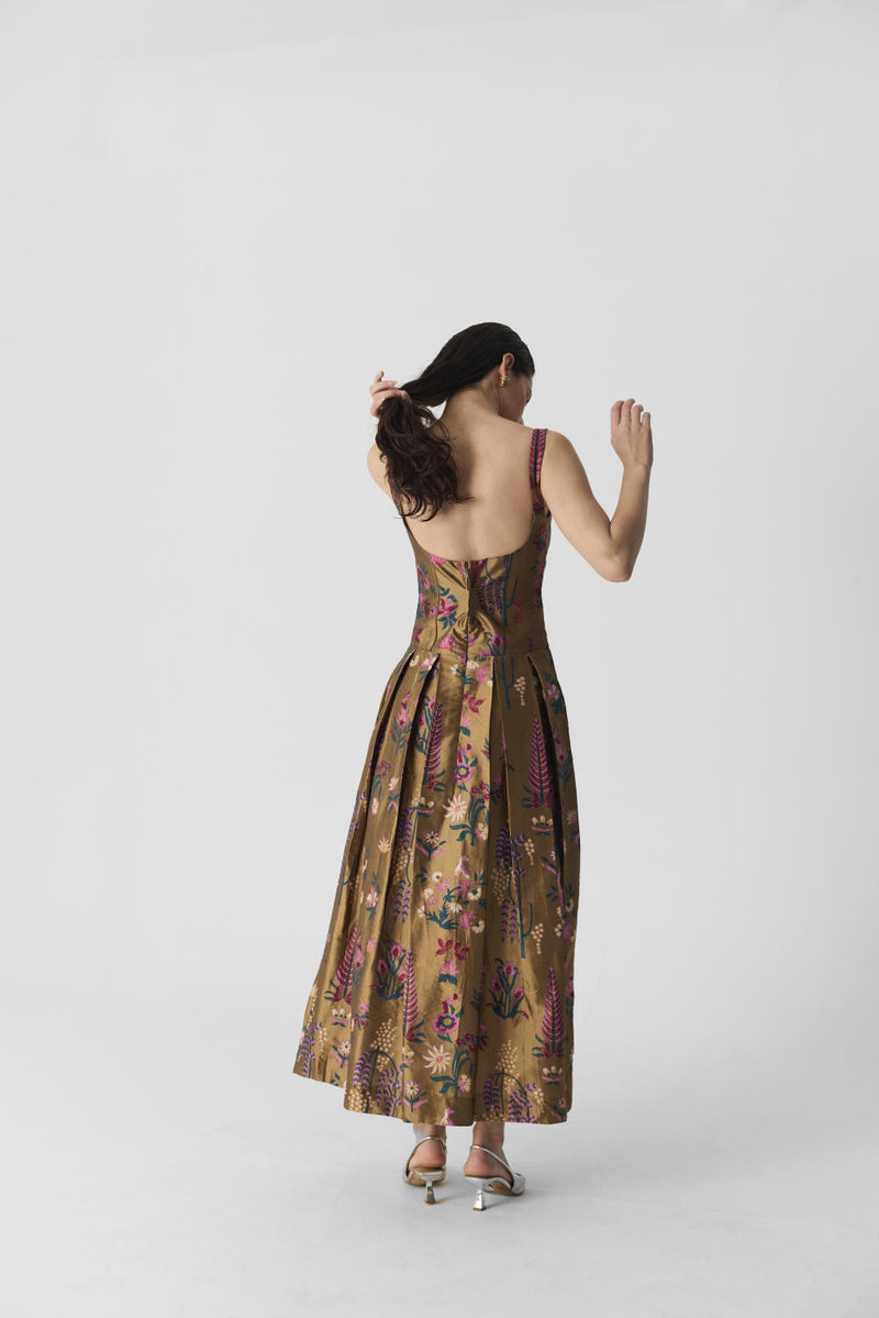 BAHAR DRESS silk by Yam in multi color for women in Singapore