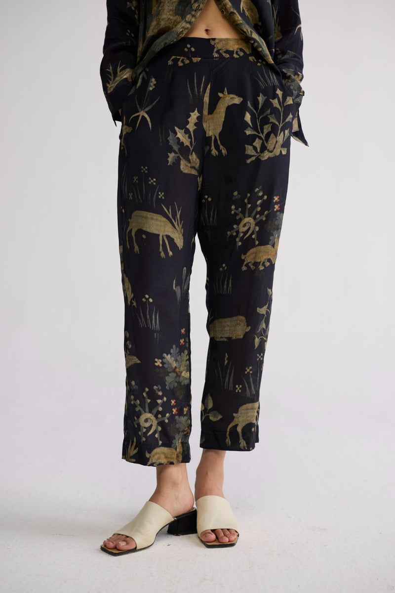 BANYAN CO-ORD SET crepe co-ord set by YAM in all-black for women in Singapore