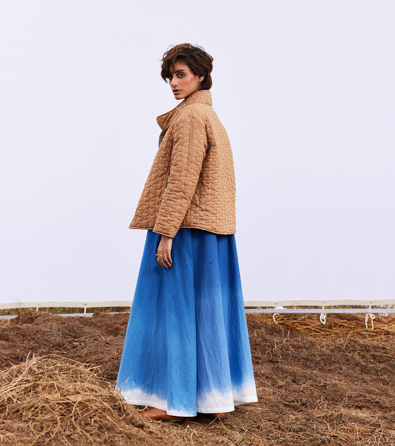 Barn jacket cotton by Khara Kapas in beige for women in Singapore