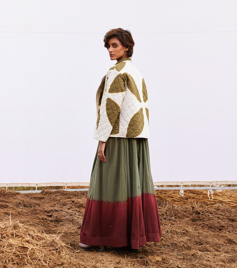 Basil jacket cotton by Khara Kapas in green for women in Singapore