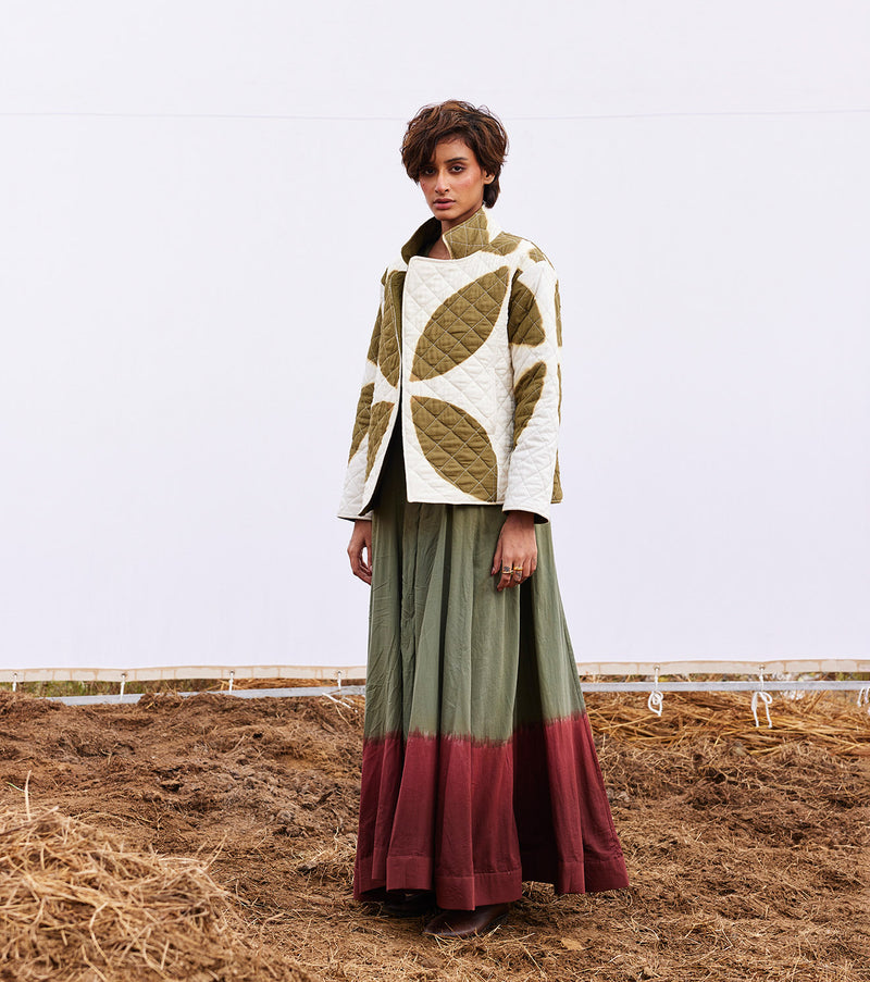 Basil jacket cotton by Khara Kapas in green for women in Singapore