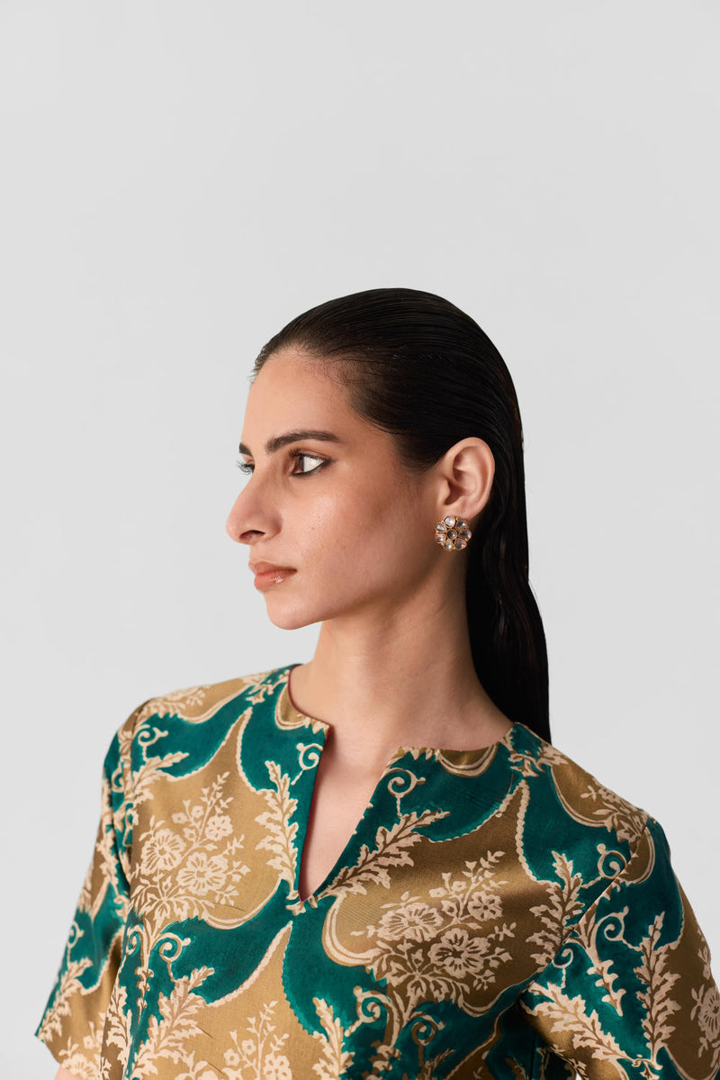 BIYU SHARARA SET silk by Yam in multi color for women in Singapore