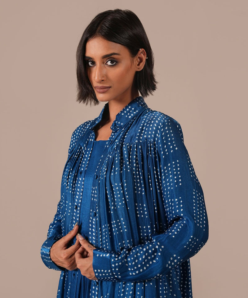 BLOOMING AURA SET silk Buy BLOOMING AURA SET from C&W | Co-Ord Sets for Women by Indigo Dreams in blue color for women in Singapore