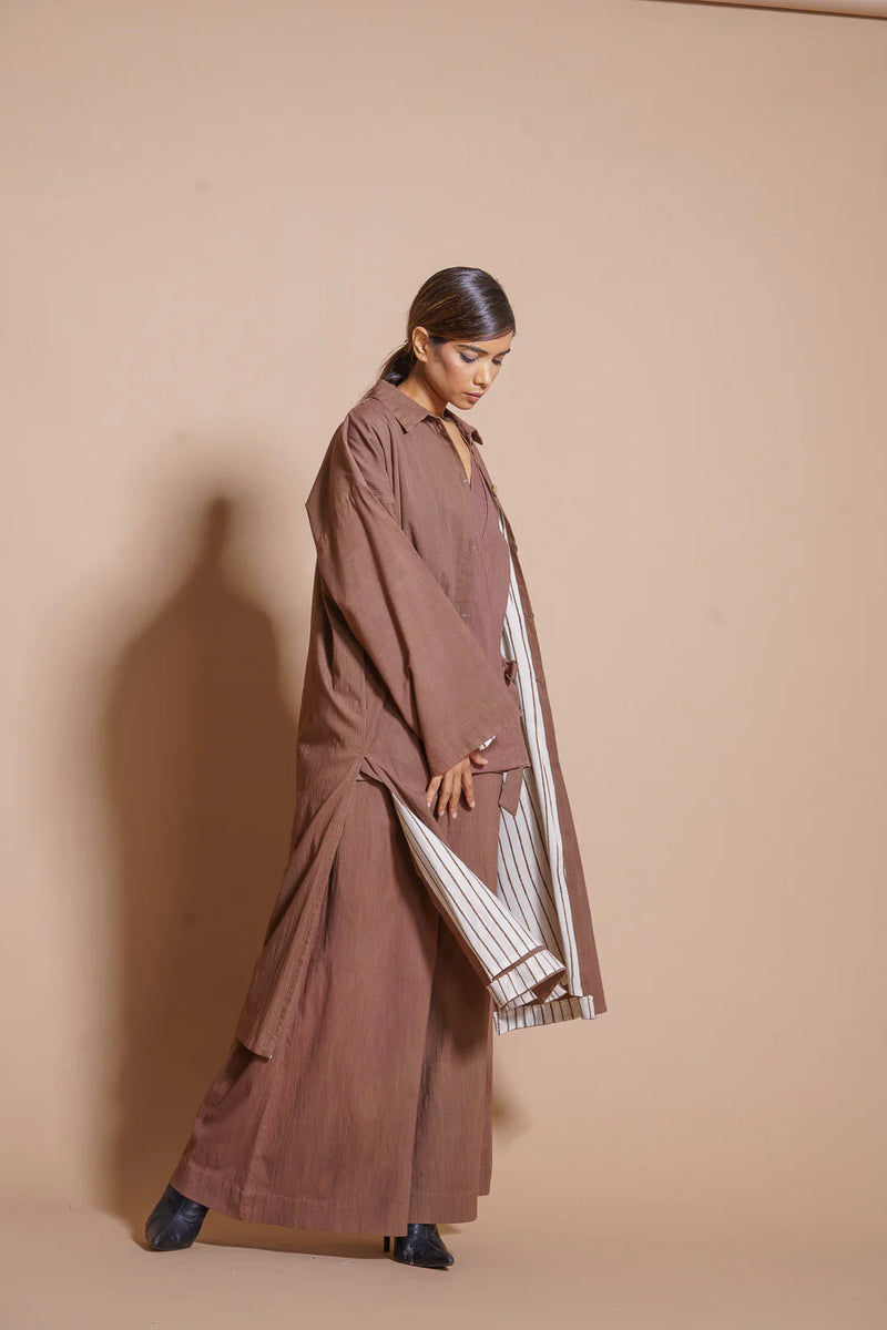 Butter Jacket cotton matty jackets and overlays by Stoique in terracotta for women in Singapore