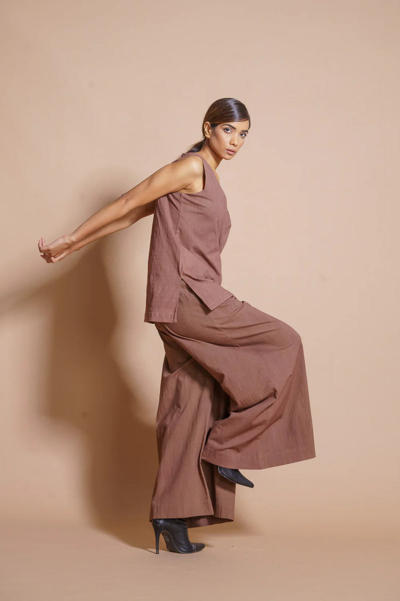 Butter Pants cotton matty pants/trousers by Stoique in terracotta for women in Singapore