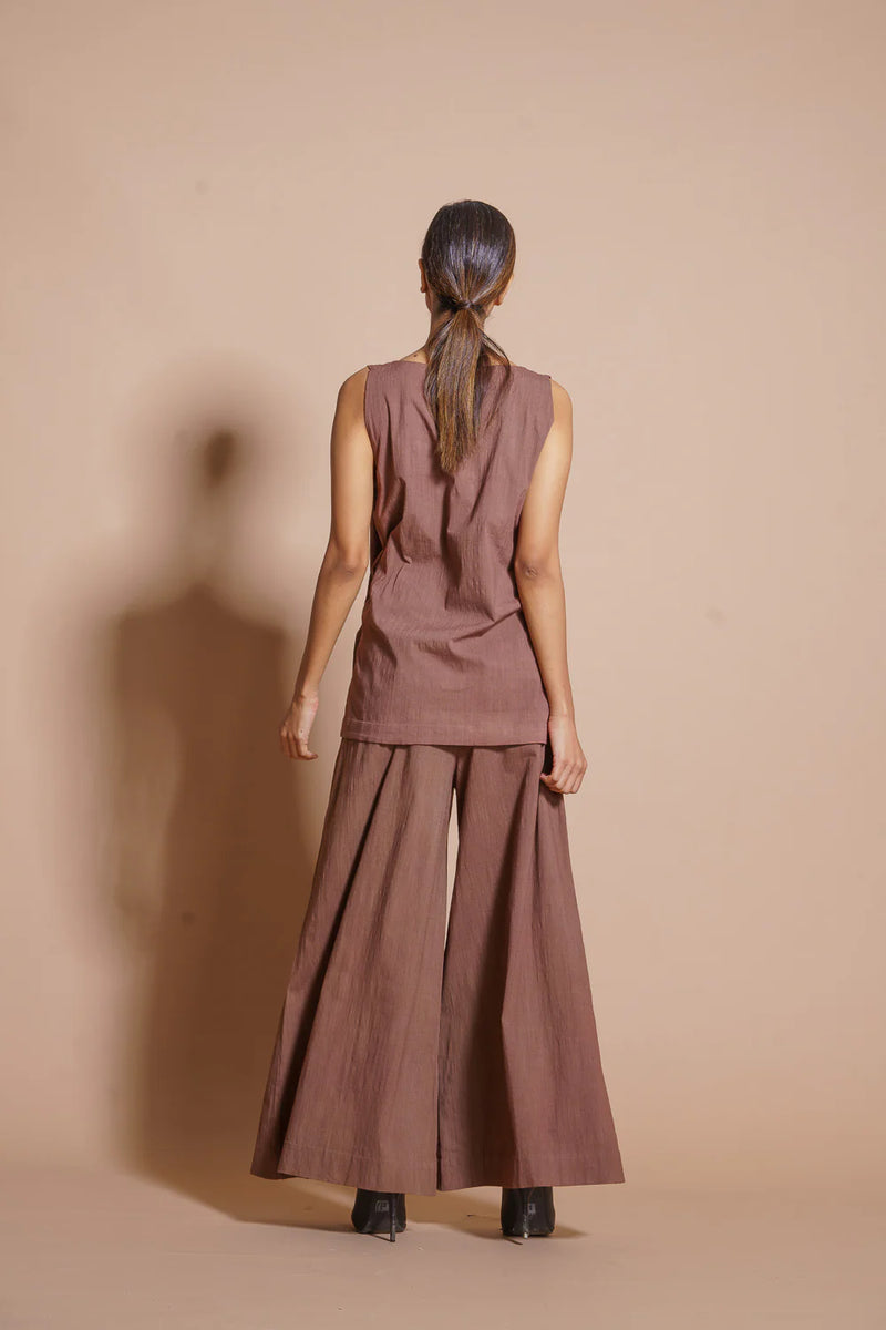 Butter Top cotton matty tops and shirts by Stoique in terracotta for women in Singapore