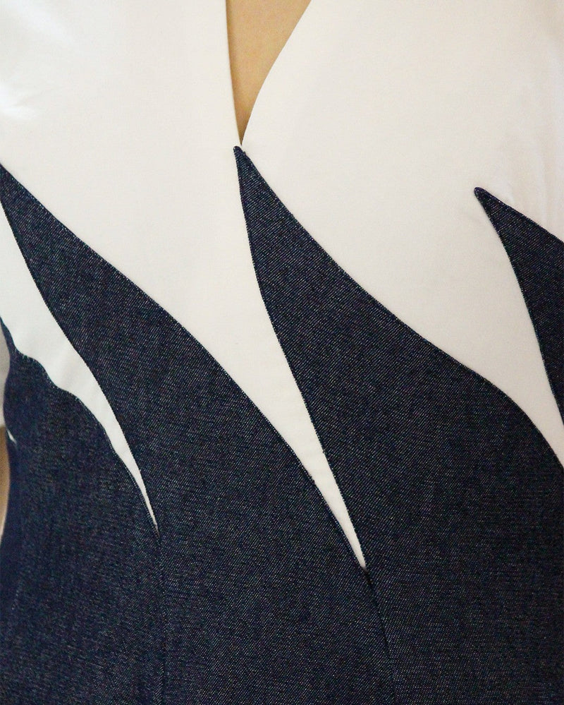 Yacht Dress-Blue & White 100% cotton Buy Yacht Dress-Blue & White from C&W | Dresses for Women by Leh Studios in multi color for women in Singapore