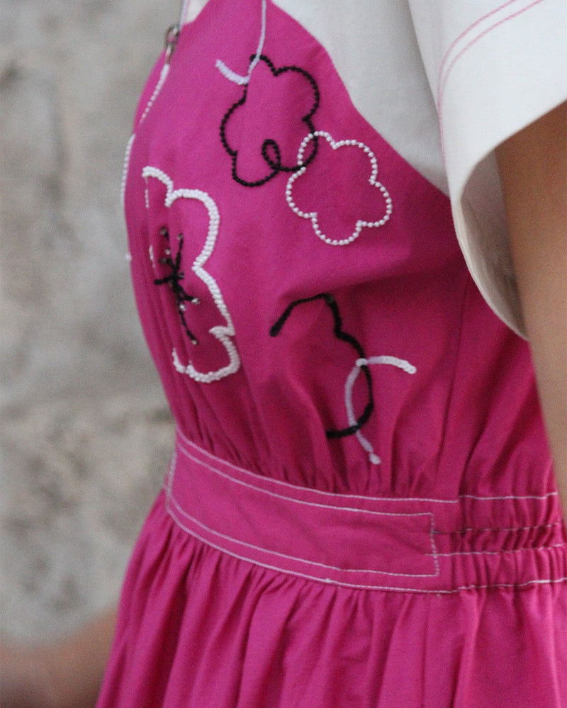 Ditsy Cup Zip Dress 100% cotton Buy Ditsy Cup Zip Dress from C&W | Dresses for Women by Leh Studios in pink color for women in Singapore