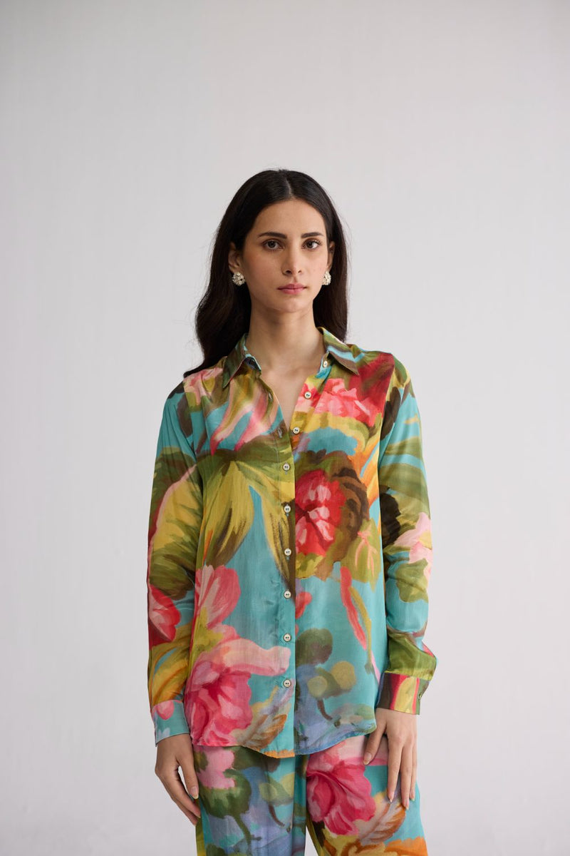 CAMPARI CO-ORD SET crepe co-ord set by YAM in multicolor for women in Singapore