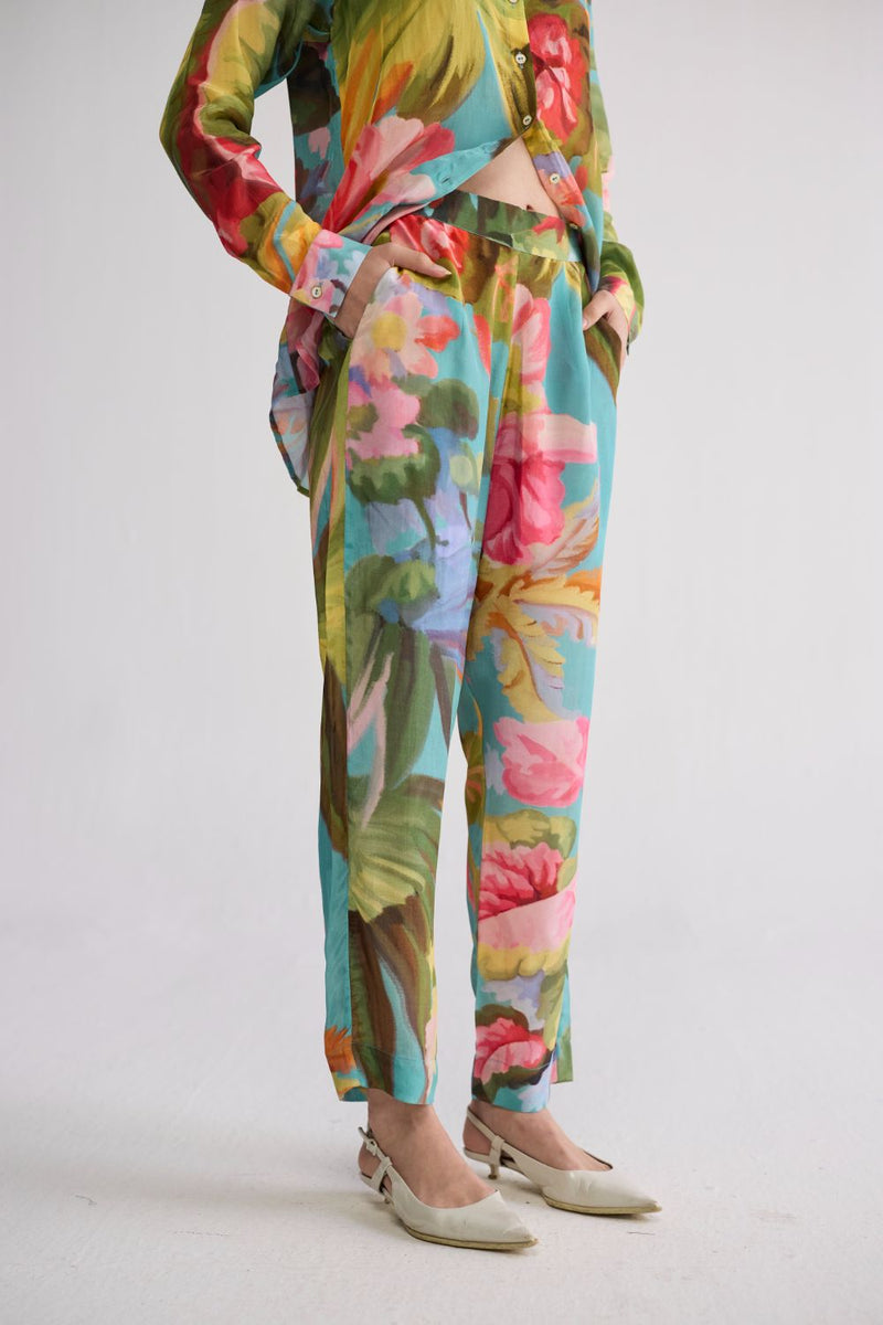 CAMPARI CO-ORD SET crepe co-ord set by YAM in multicolor for women in Singapore