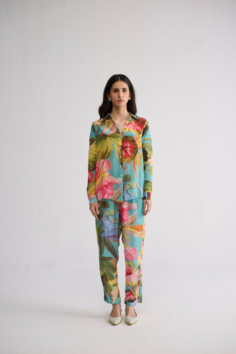 CAMPARI CO-ORD SET crepe co-ord set by YAM in multicolor for women in Singapore
