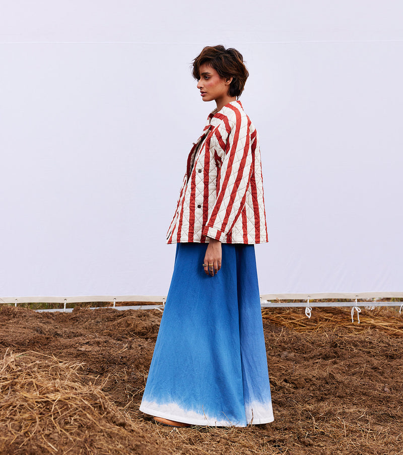 Carmine jacket cotton by Khara Kapas in red for women in Singapore