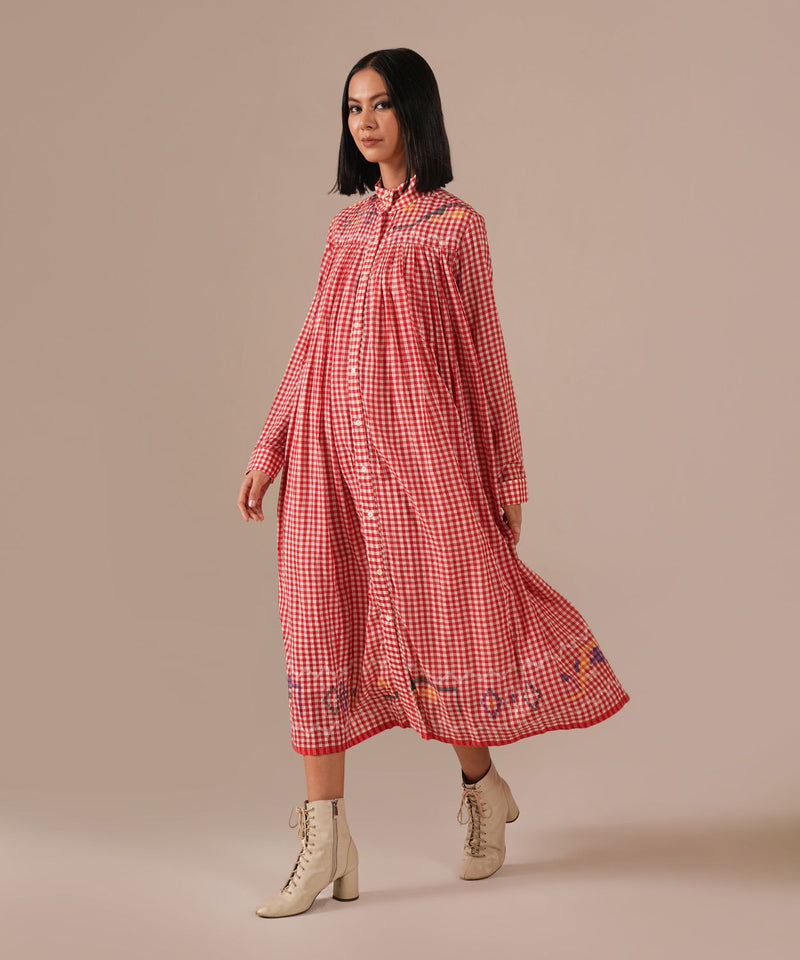 CHERRY BLOSSOM DRESS 100% cotton Buy CHERRY BLOSSOM DRESS from C&W | Dresses for Women by Indigo Dreams in red color for women in Singapore