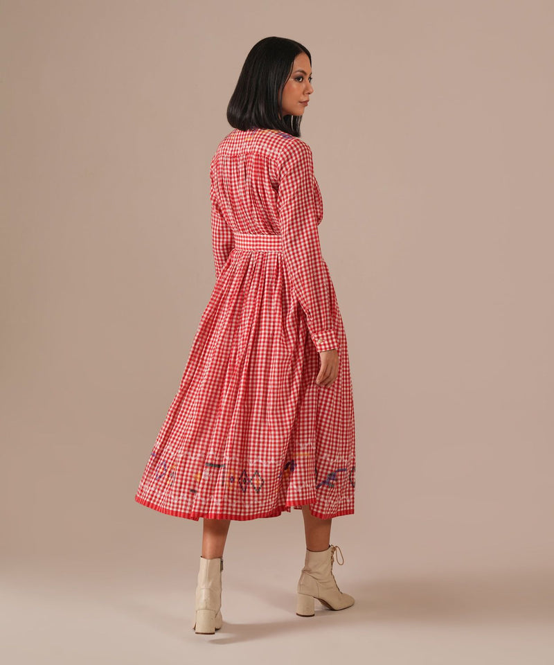 CHERRY BLOSSOM DRESS 100% cotton Buy CHERRY BLOSSOM DRESS from C&W | Dresses for Women by Indigo Dreams in red color for women in Singapore