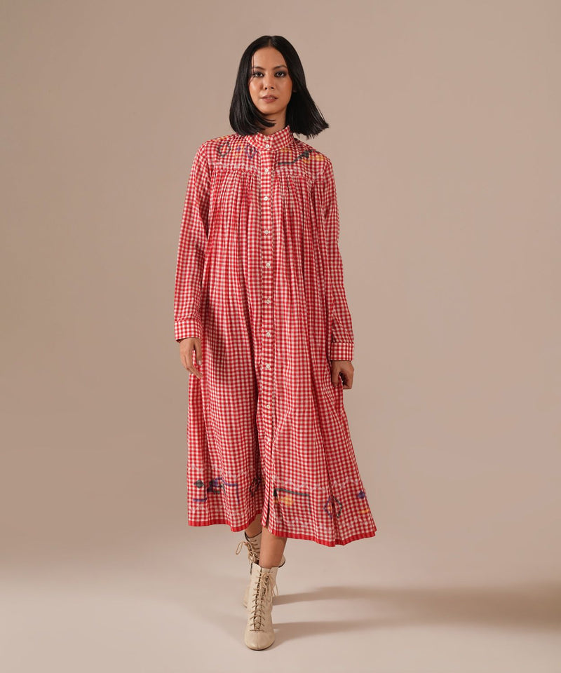CHERRY BLOSSOM DRESS 100% cotton Buy CHERRY BLOSSOM DRESS from C&W | Dresses for Women by Indigo Dreams in red color for women in Singapore