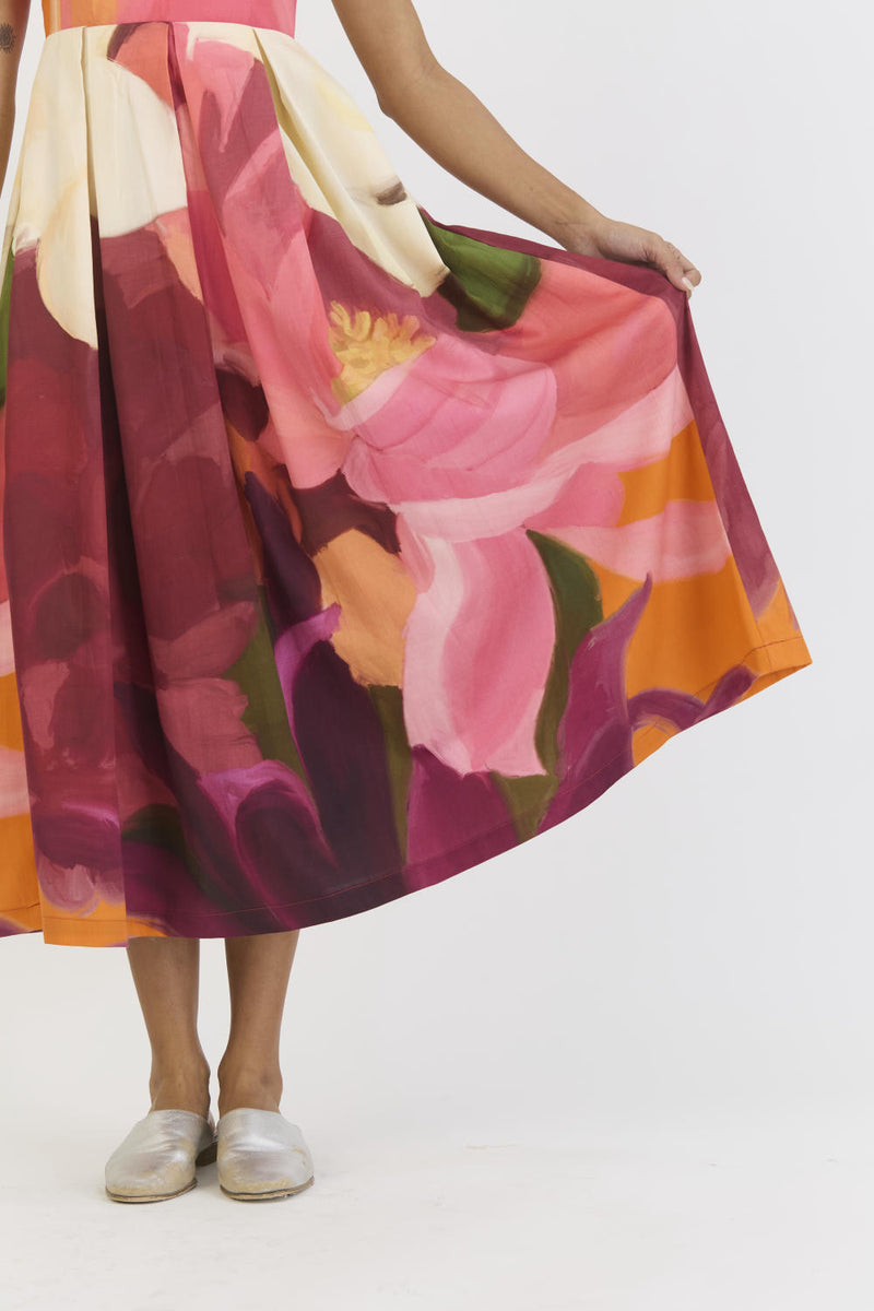CHERRY BRALETTE DRESS satin by Yam in multi color for women in Singapore
