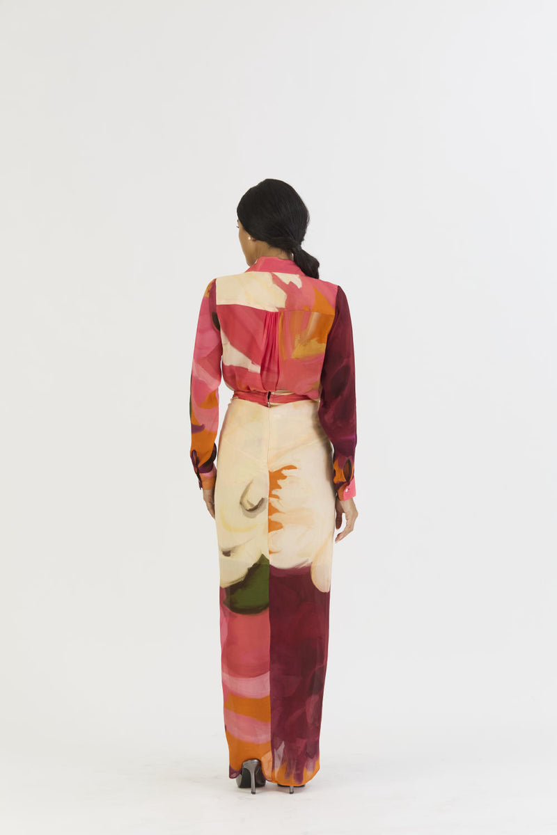 CHERRY SHIRT AND SKIRT SET mul by Yam in multi color for women in Singapore
