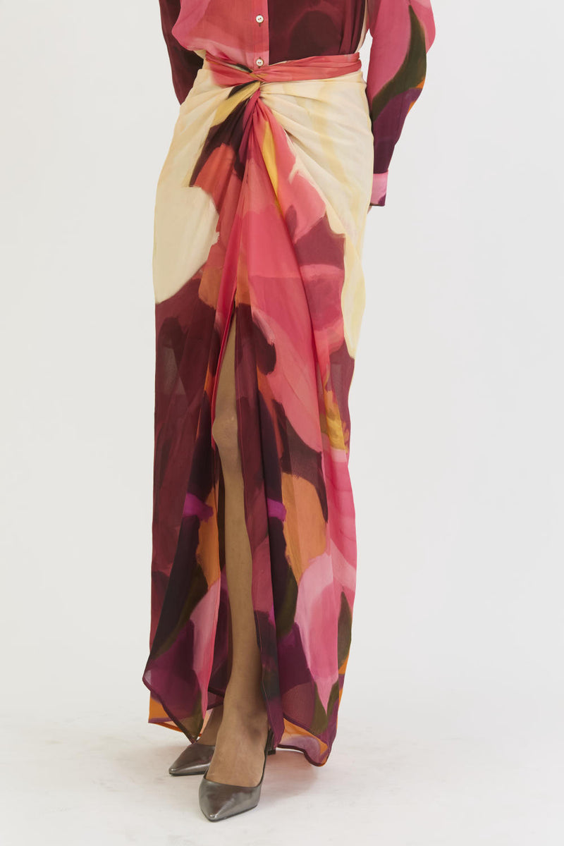 CHERRY SHIRT AND SKIRT SET mul by Yam in multi color for women in Singapore