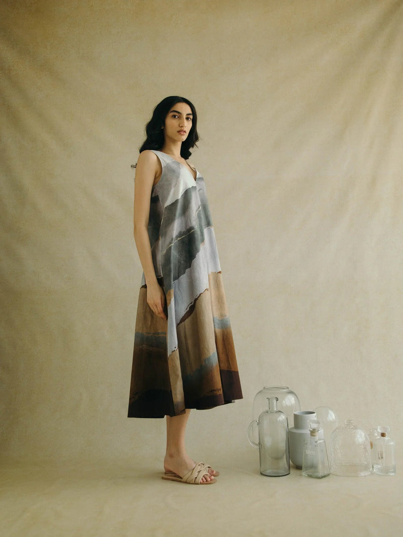 Ravine Dress - Dawn Print poplin by CORD for women in Singapore