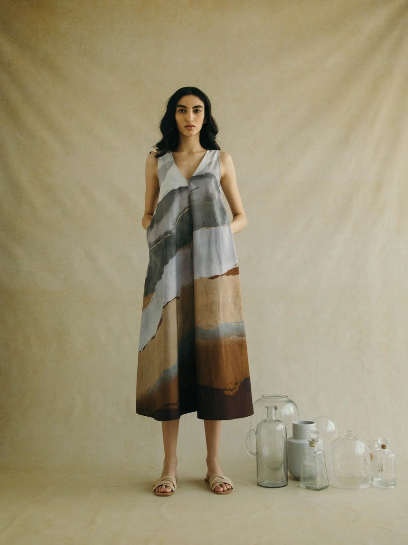 Ravine Dress - Dawn Print poplin by CORD for women in Singapore