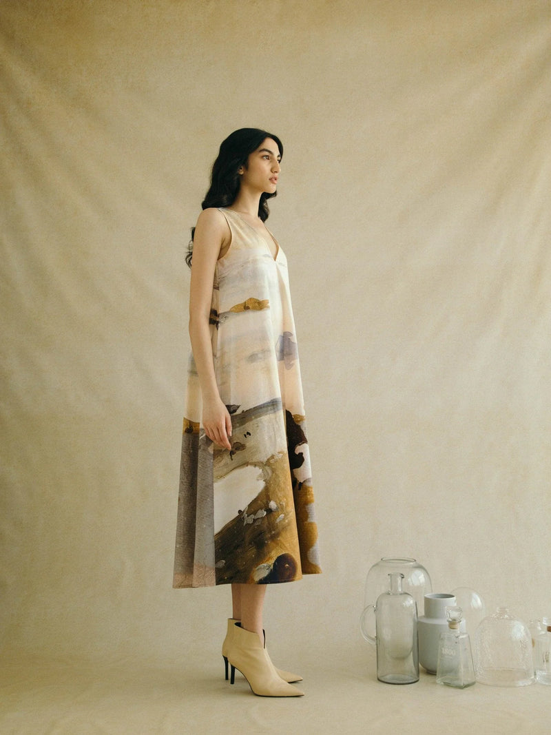 Ravine Dress - Meadow Print poplin by CORD for women in Singapore