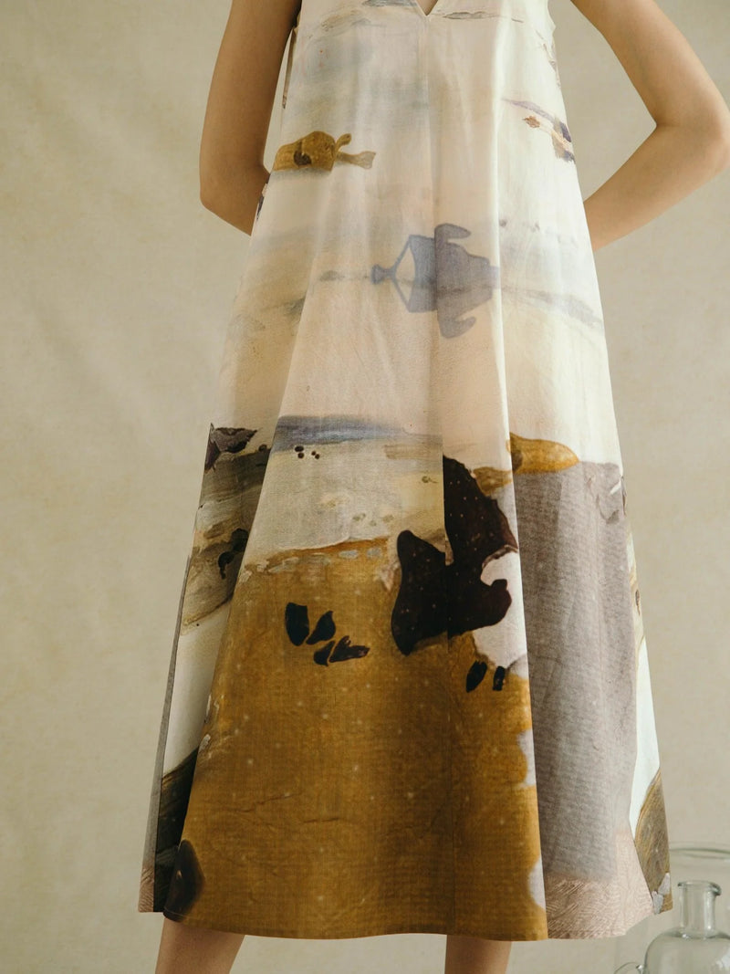 Ravine Dress - Meadow Print poplin by CORD for women in Singapore