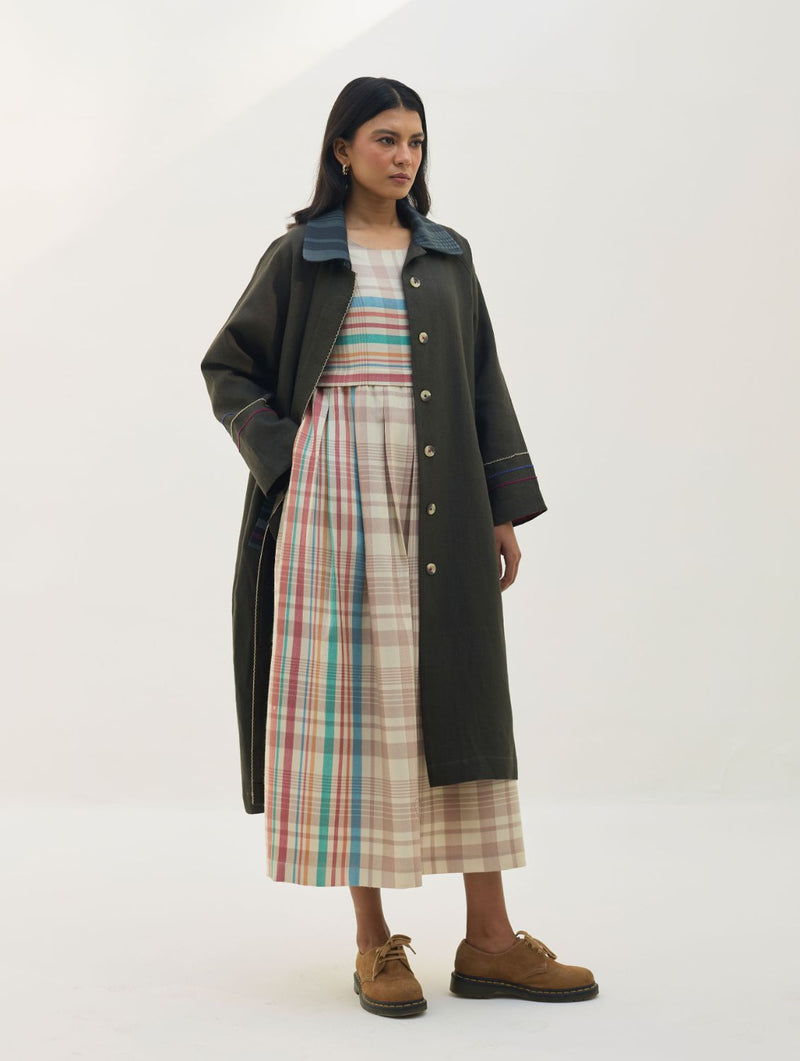 Fiona Merino Wool Co-ord Set - Beige by Manan in beige color for women in Singapore