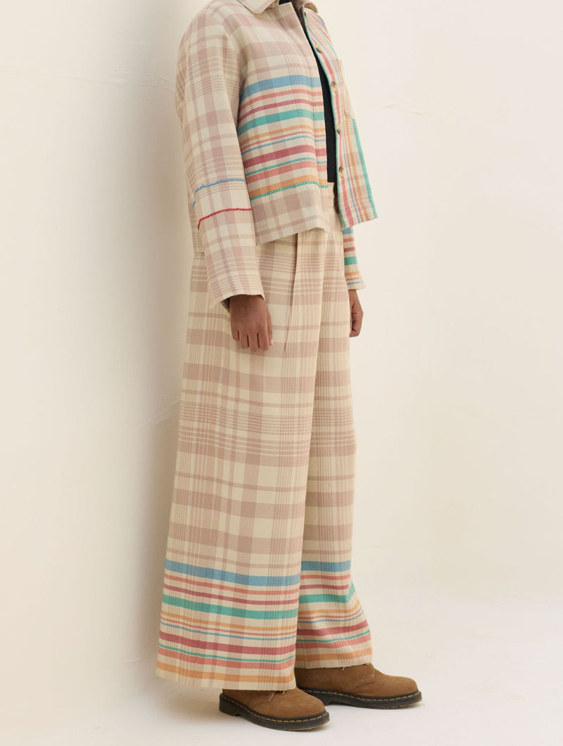 Noelle Merino Wool Co-ord Set - Beige by Manan in beige color for women in Singapore