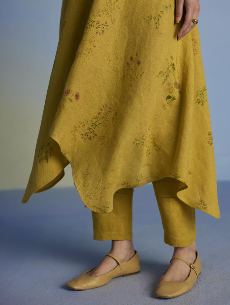 Inoya Linen Co-ord Set - Ochre linen by Manan for women in Singapore