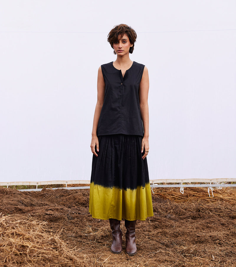 Dawn co-ord set cotton by Khara Kapas in black for women in Singapore