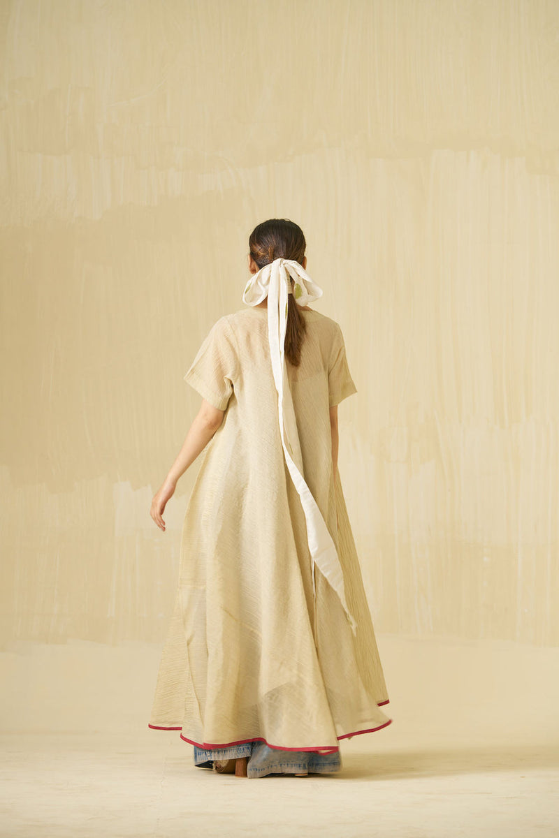 Dodo Dress-Champagne Gold crushed silk dress by Stoique in champagne gold for women in Singapore