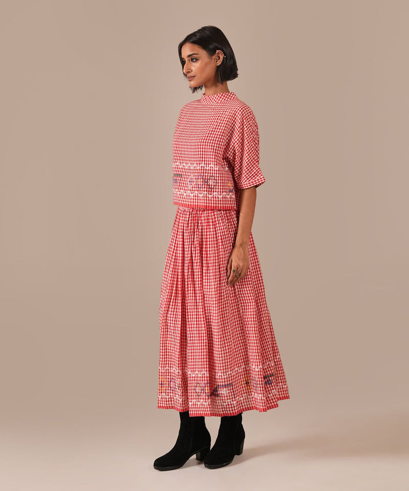 EMBER SHORE SET 100% cotton Buy EMBER SHORE SET from C&W | Co-Ord Sets for Women by Indigo Dreams in red color for women in Singapore