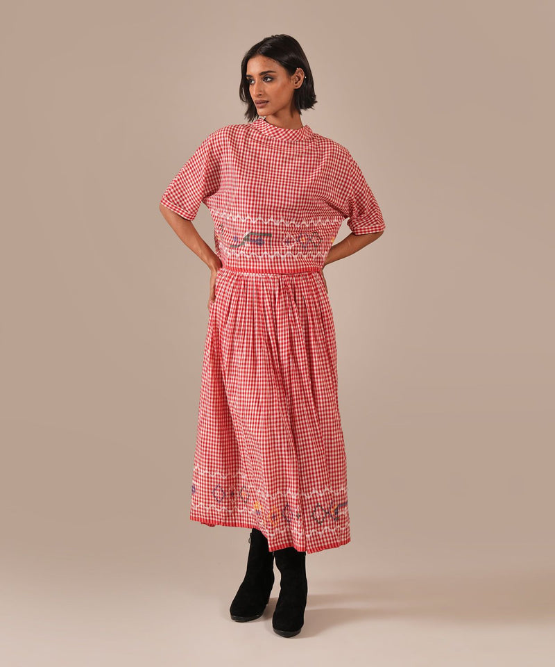 EMBER SHORE SET 100% cotton Buy EMBER SHORE SET from C&W | Co-Ord Sets for Women by Indigo Dreams in red color for women in Singapore