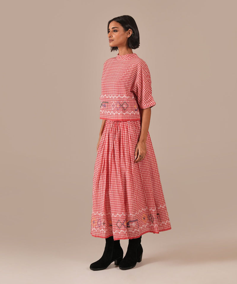EMBER SHORE SET 100% cotton Buy EMBER SHORE SET from C&W | Co-Ord Sets for Women by Indigo Dreams in red color for women in Singapore